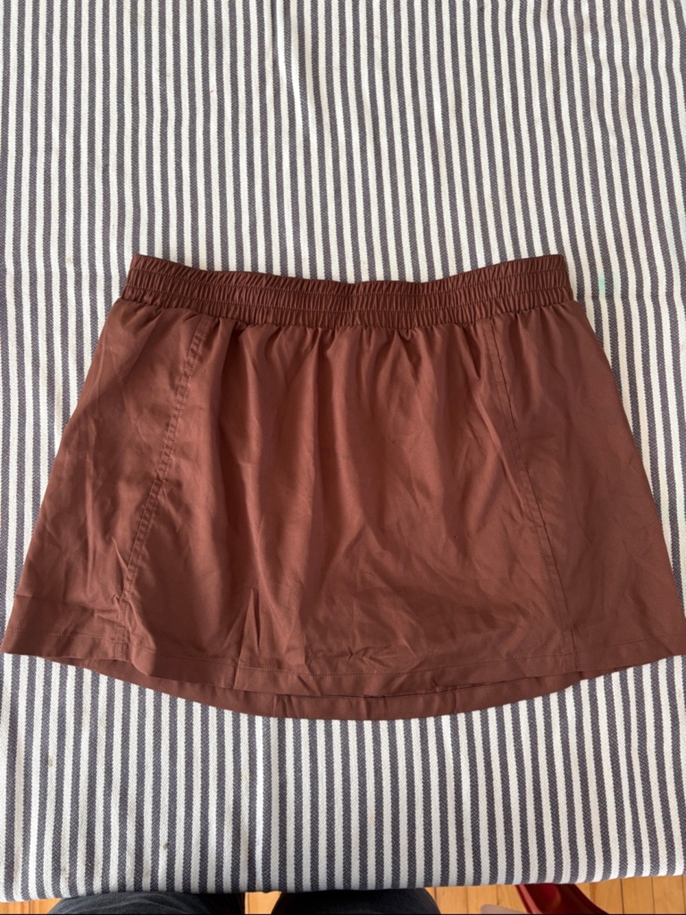 girlfriend collective Rust Brown Mini Skort